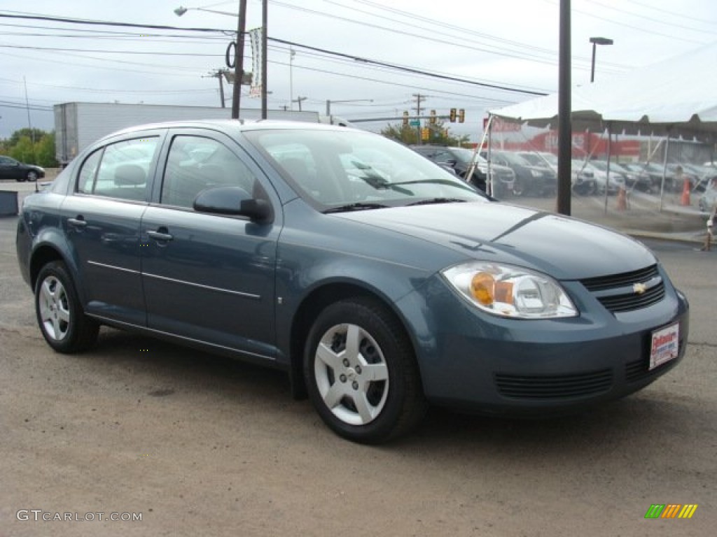 2007 Cobalt LT Sedan - Blue Granite Metallic / Gray photo #3