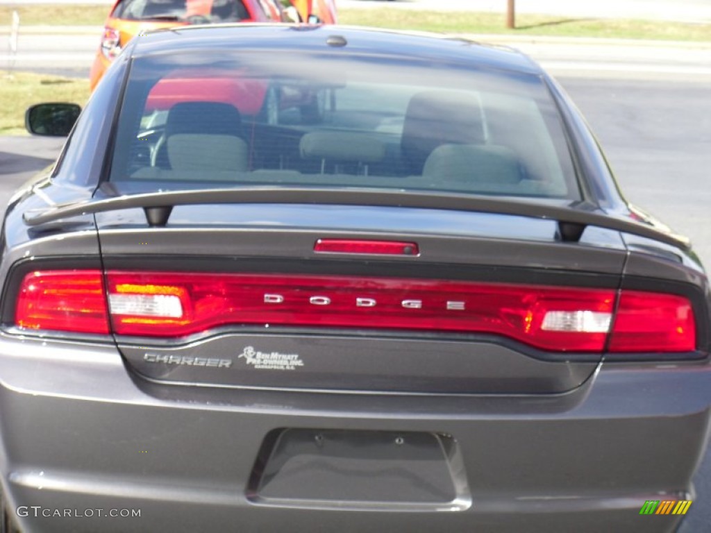 2013 Charger SXT - Granite Crystal / Black photo #3