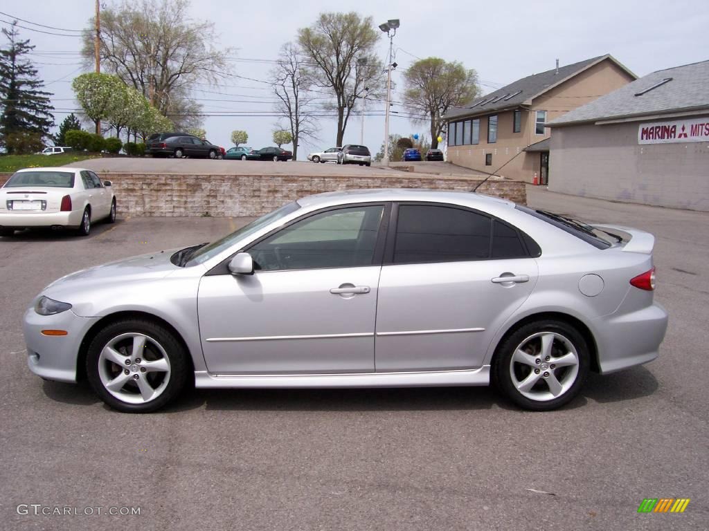 2005 MAZDA6 i Sport Hatchback - Glacier Silver Metallic / Gray photo #7
