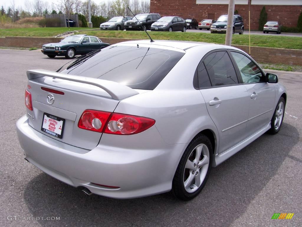 2005 MAZDA6 i Sport Hatchback - Glacier Silver Metallic / Gray photo #10
