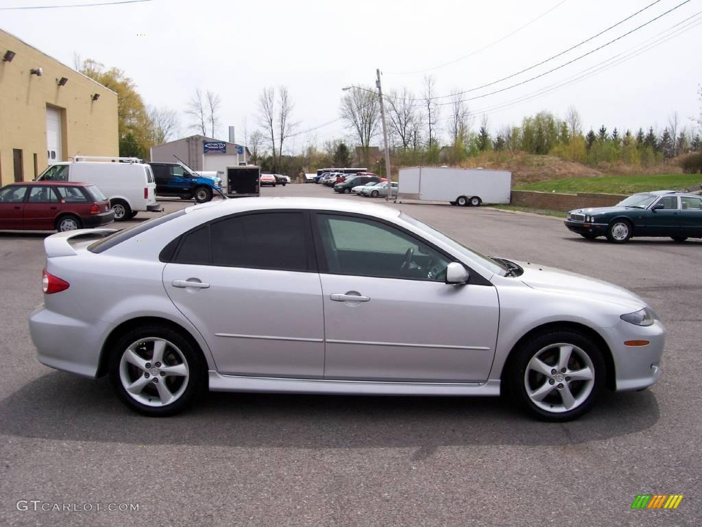 2005 MAZDA6 i Sport Hatchback - Glacier Silver Metallic / Gray photo #11