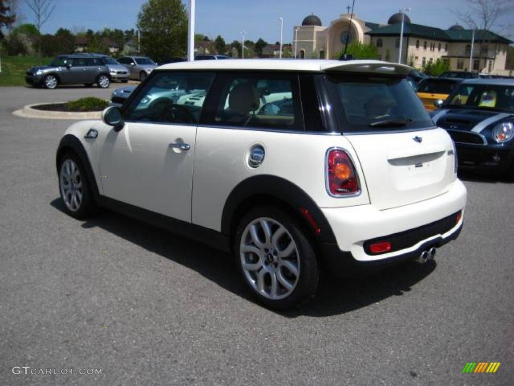2009 Cooper S Hardtop - Pepper White / Gravity Tuscan Beige Leather photo #3