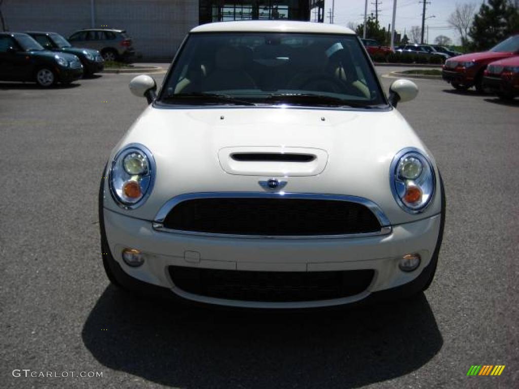 2009 Cooper S Hardtop - Pepper White / Gravity Tuscan Beige Leather photo #8