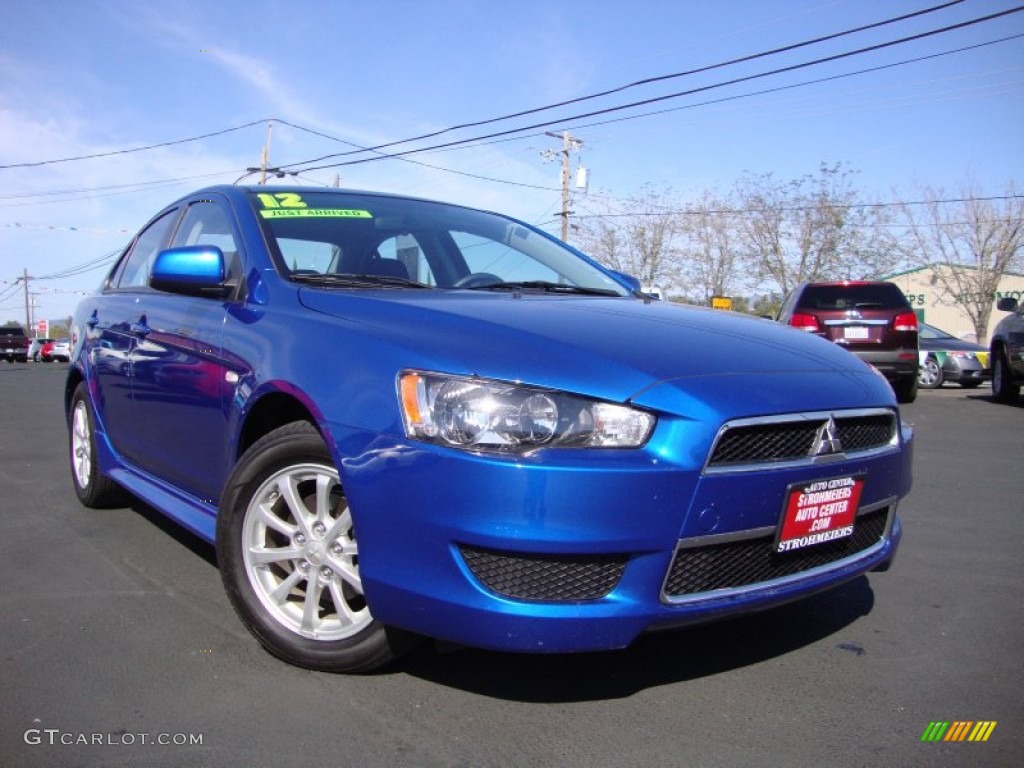 2012 Lancer SE AWD - Octane Blue Pearl / Black photo #1