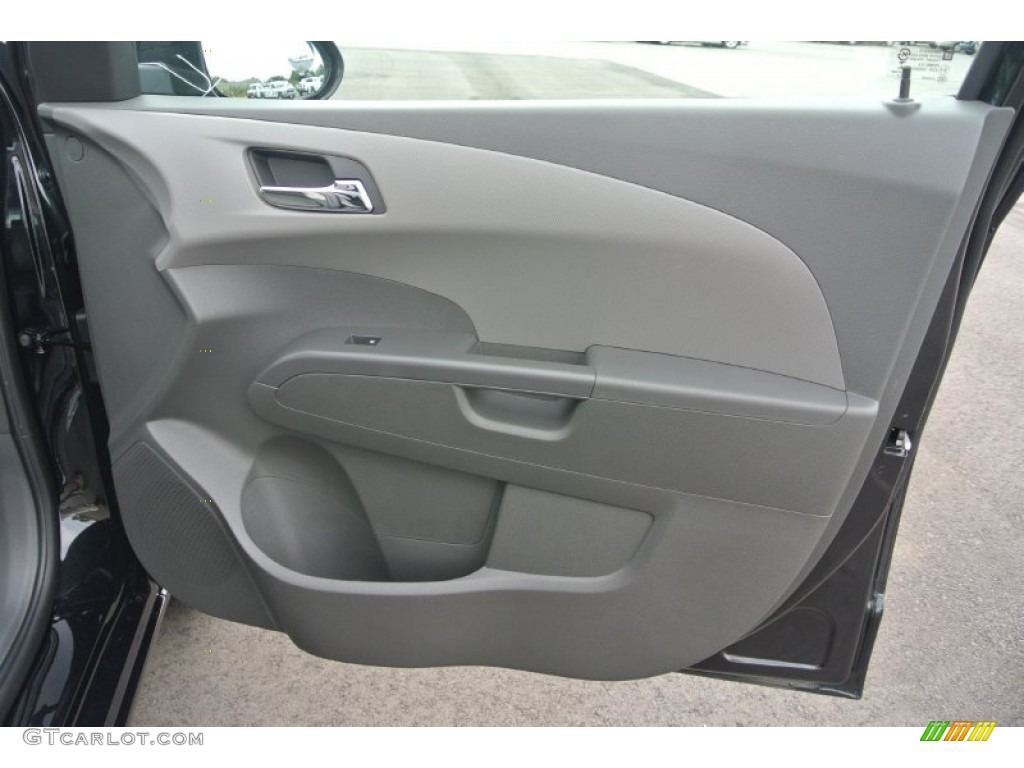 2014 Chevrolet Sonic LTZ Sedan Dark Pewter/Dark Titanium Door Panel Photo #86771571