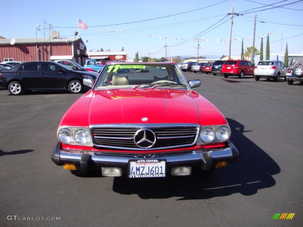 1977 SL Class 450 SL roadster - Signal Red / Parchment photo #2