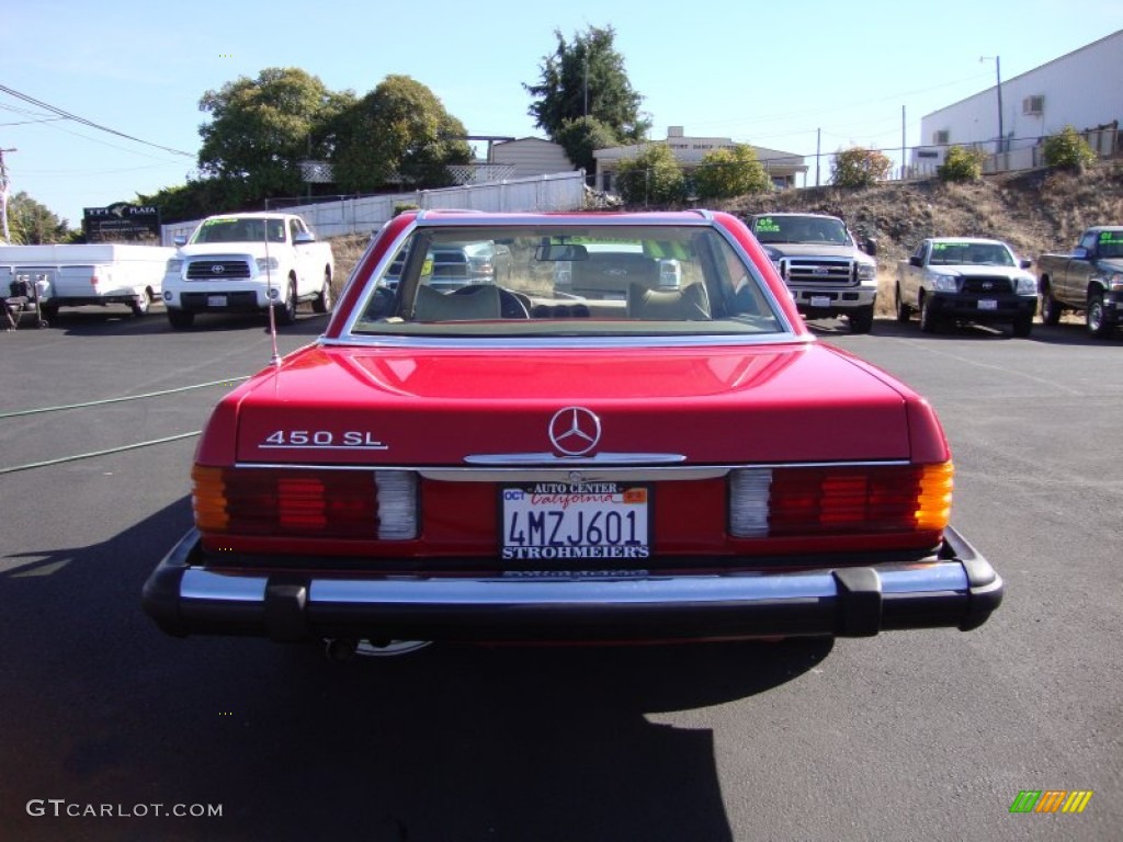 1977 SL Class 450 SL roadster - Signal Red / Parchment photo #6