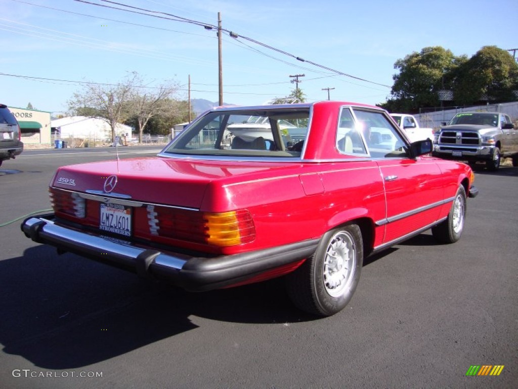 1977 SL Class 450 SL roadster - Signal Red / Parchment photo #7