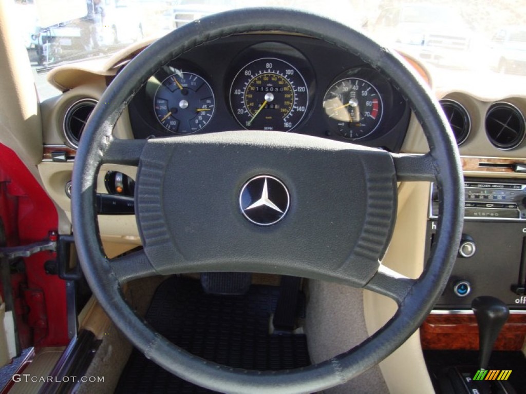 1977 Mercedes-Benz SL Class 450 SL roadster Parchment Steering Wheel Photo #86772311