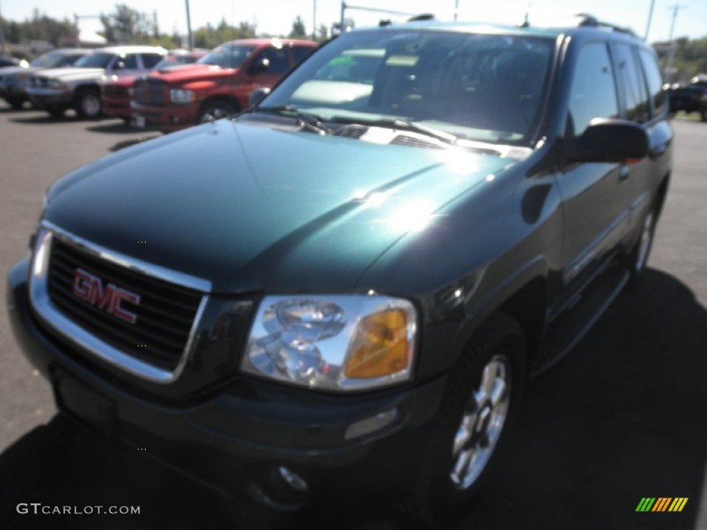 2005 Envoy SLT 4x4 - Emerald Jewel Green Metallic / Light Tan/Ebony photo #3
