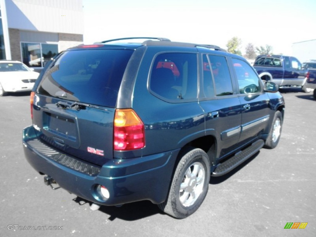 2005 Envoy SLT 4x4 - Emerald Jewel Green Metallic / Light Tan/Ebony photo #35