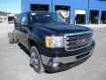 2014 Onyx Black GMC Sierra 3500HD SLE Crew Cab 4x4 Dually Chassis  photo #2