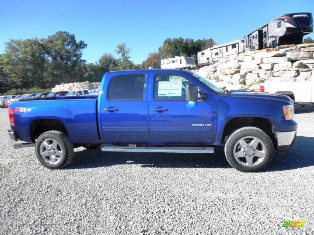 Heritage Blue Metallic 2014 GMC Sierra 2500HD SLT Crew Cab 4x4 Exterior Photo #86775230