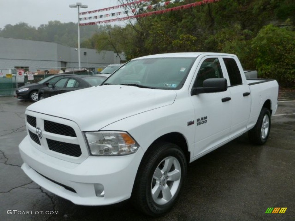 2014 1500 Express Quad Cab 4x4 - Bright White / Black/Diesel Gray photo #1