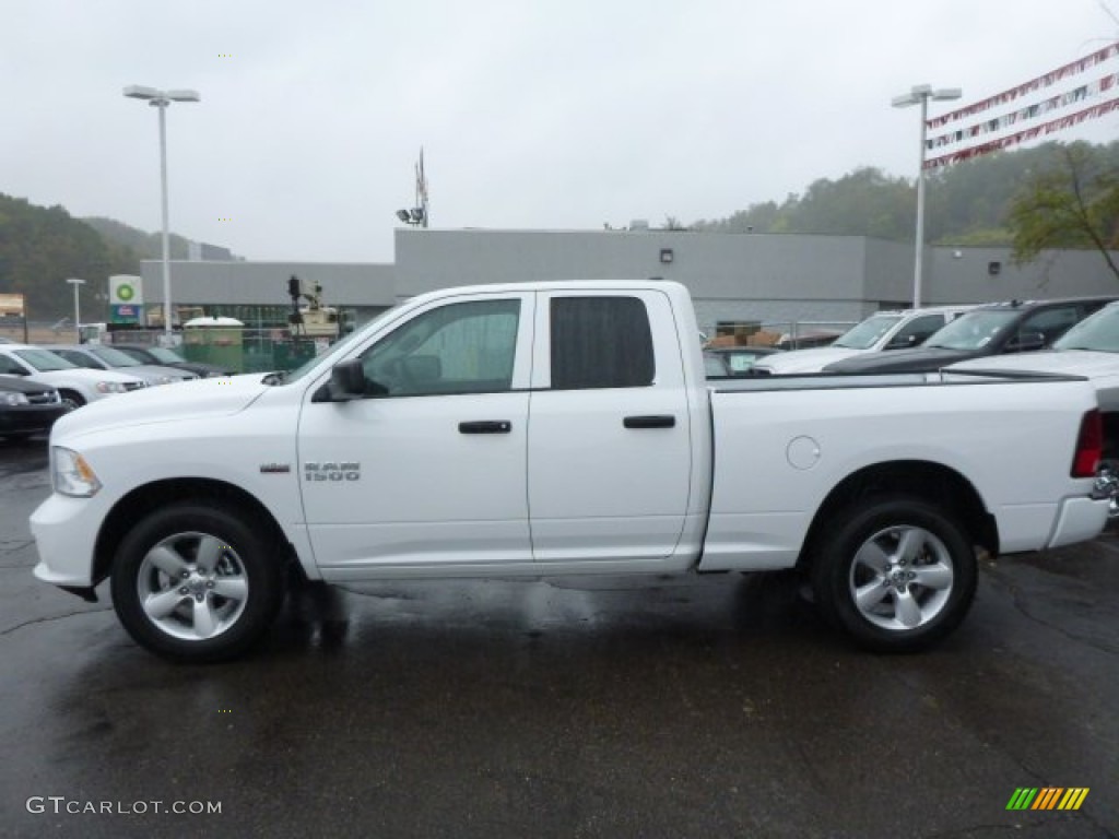 2014 1500 Express Quad Cab 4x4 - Bright White / Black/Diesel Gray photo #2