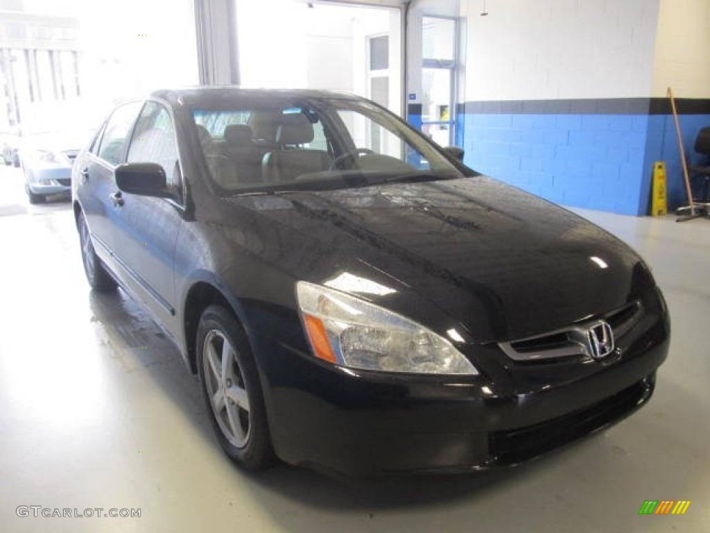 2004 Accord EX-L Sedan - Nighthawk Black Pearl / Ivory photo #5