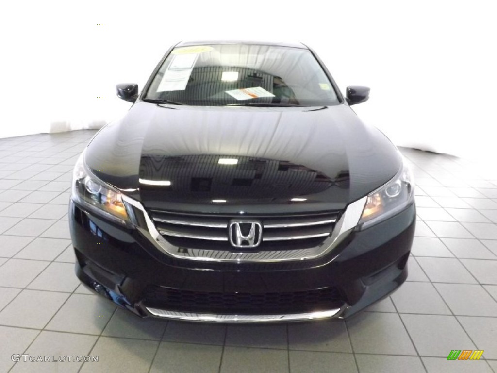 2013 Accord LX Sedan - Crystal Black Pearl / Black photo #2
