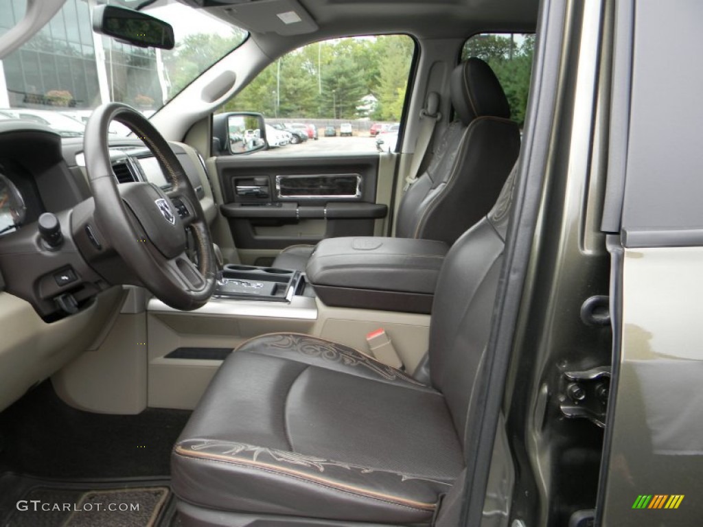 2012 Ram 1500 Laramie Longhorn Crew Cab 4x4 - Sagebrush Pearl / Dark Slate Gray/Russet photo #22