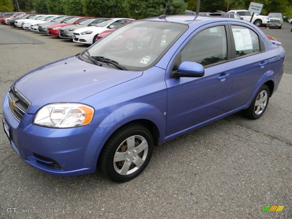 2009 Aveo LT Sedan - Bright Blue / Charcoal photo #3