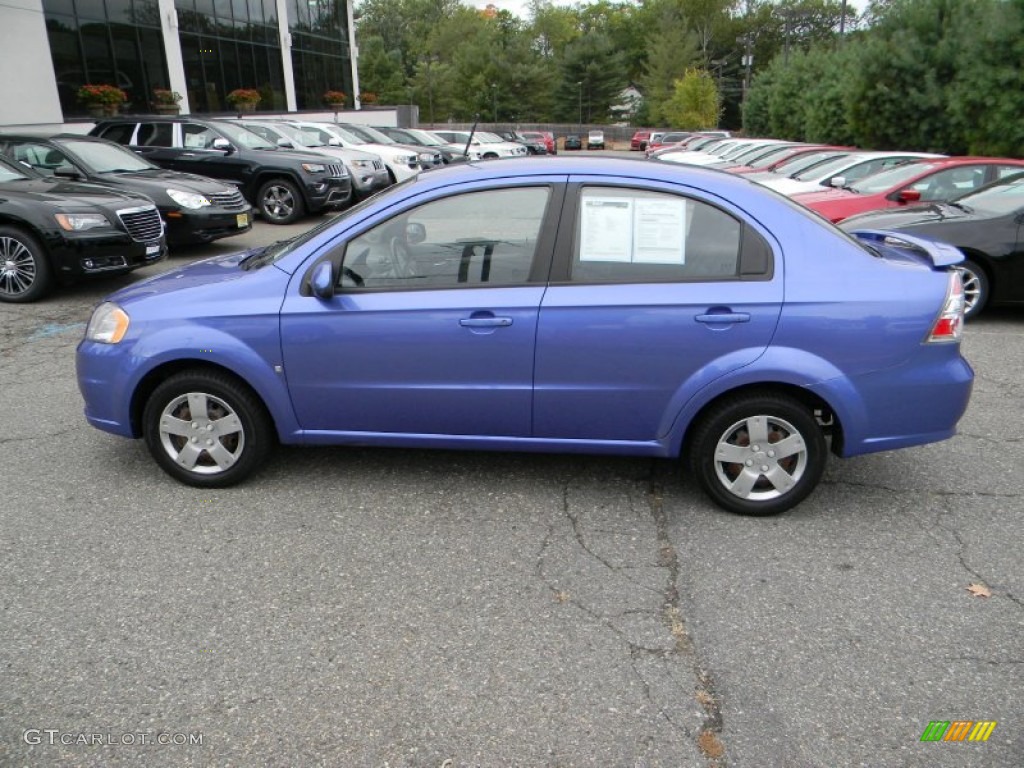 2009 Aveo LT Sedan - Bright Blue / Charcoal photo #4
