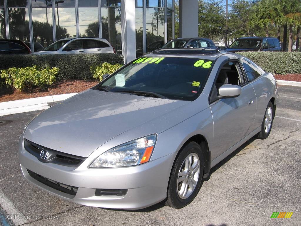 2006 Accord EX Coupe - Alabaster Silver Metallic / Gray photo #4