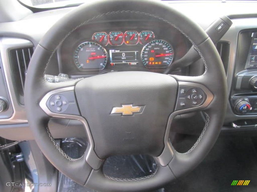 2014 Chevrolet Silverado 1500 LT Crew Cab 4x4 Jet Black Steering Wheel Photo #86780494