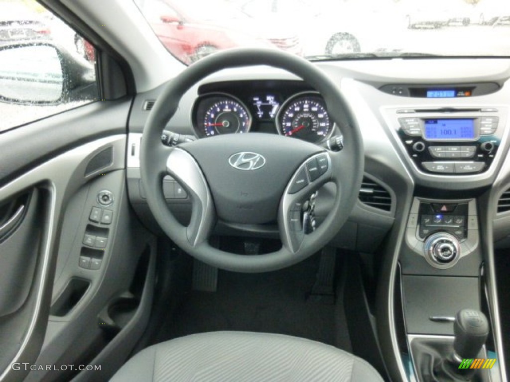 2013 Elantra GLS - Harbor Gray Metallic / Gray photo #14