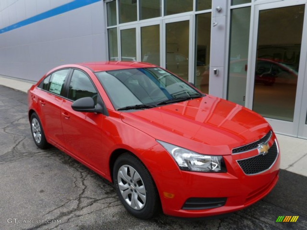 2014 Cruze LS - Red Hot / Jet Black/Medium Titanium photo #1