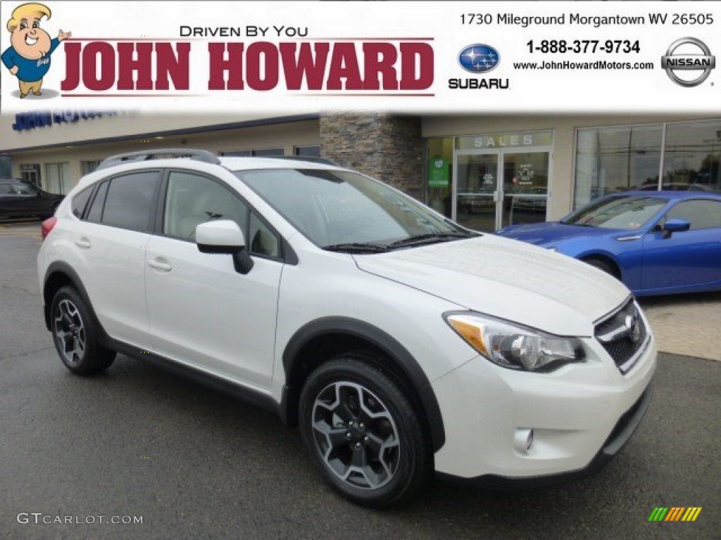 2014 XV Crosstrek 2.0i Premium - Satin White Pearl / Ivory photo #1