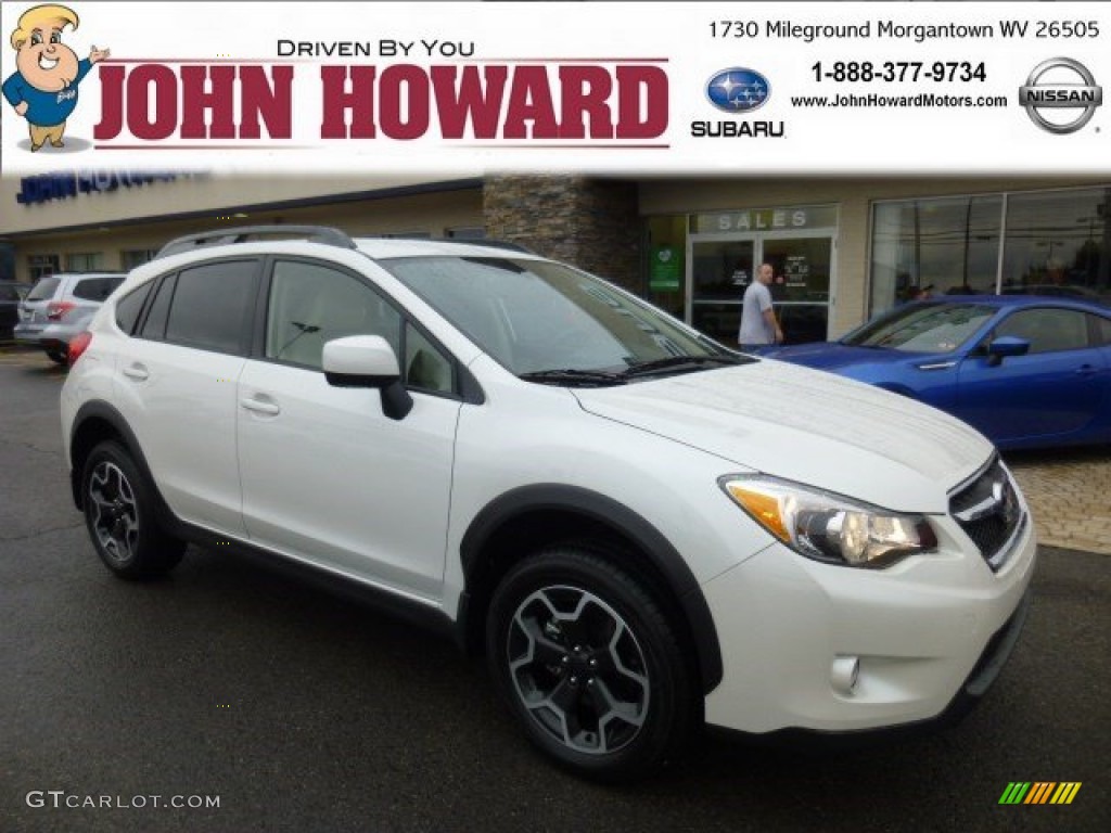 2014 XV Crosstrek 2.0i Premium - Satin White Pearl / Ivory photo #1