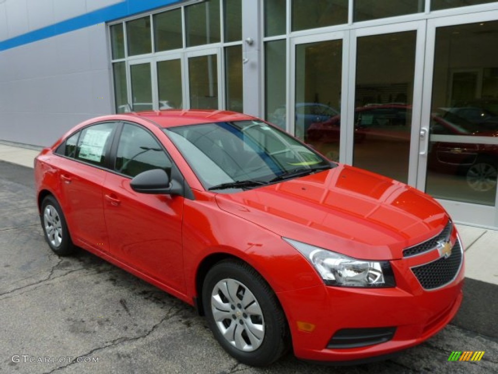 2014 Cruze LS - Red Hot / Jet Black/Medium Titanium photo #1