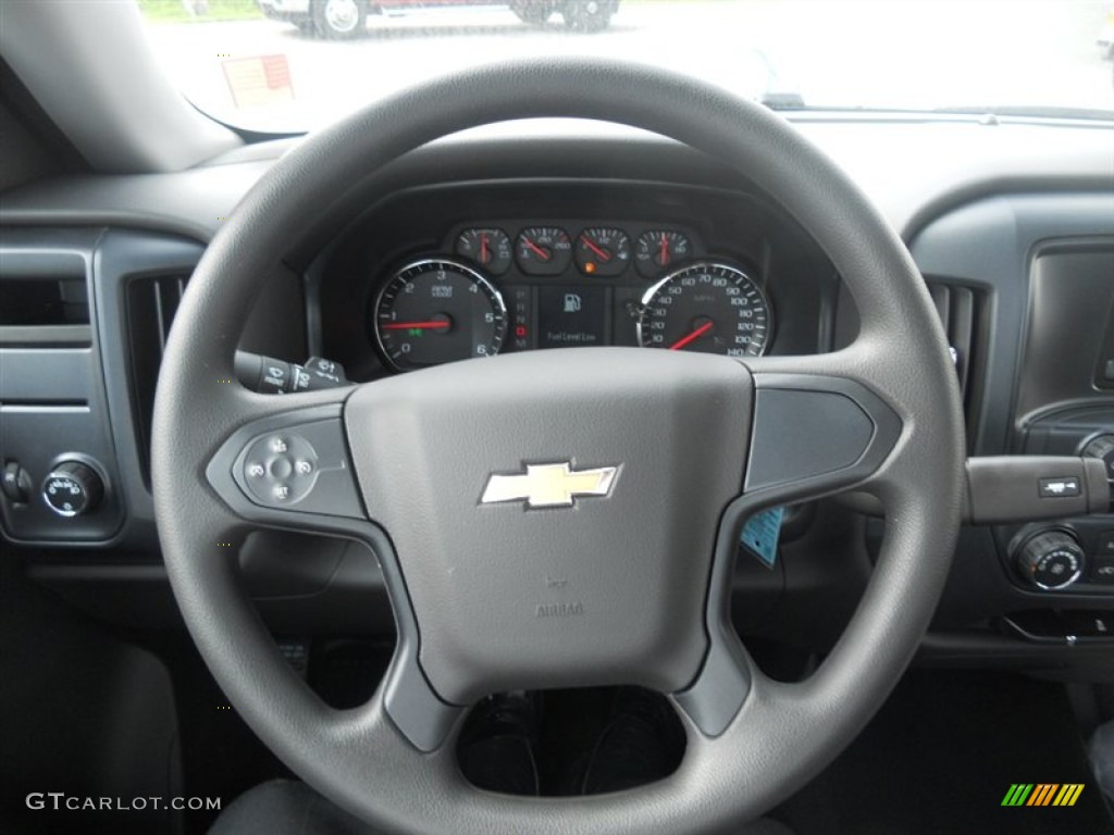 2014 Chevrolet Silverado 1500 WT Regular Cab Jet Black/Dark Ash Steering Wheel Photo #86784024