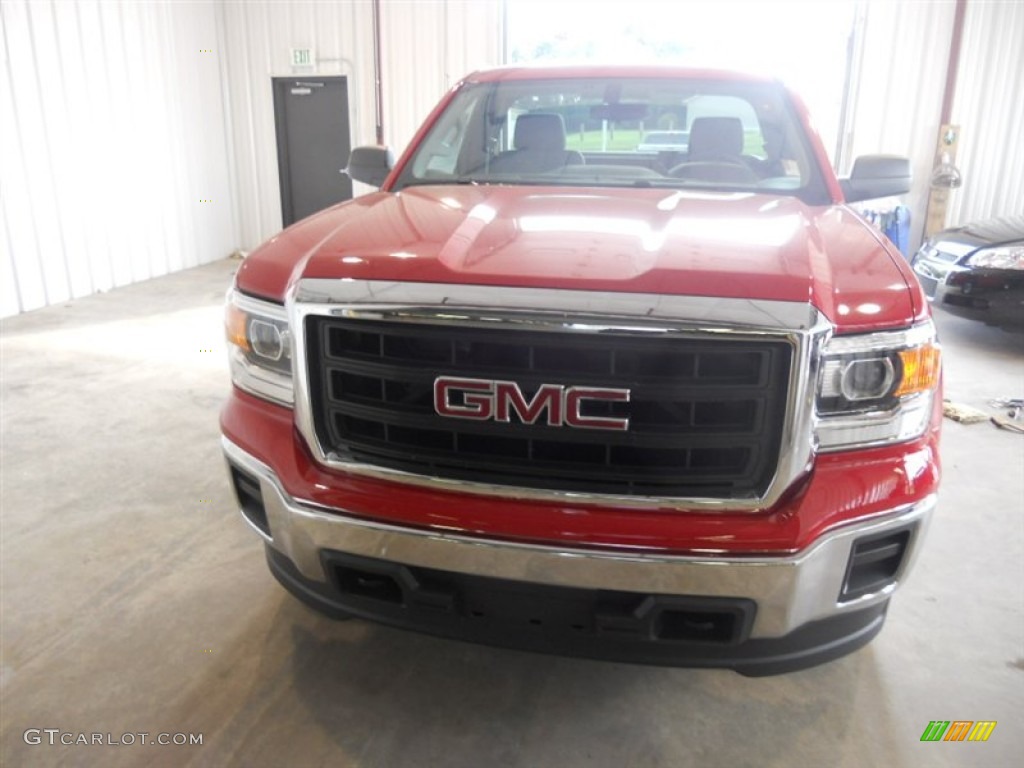 2014 Sierra 1500 Regular Cab 4x4 - Fire Red / Jet Black/Dark Ash photo #2