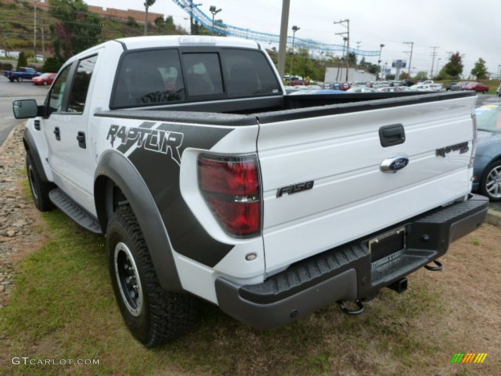 2013 F150 SVT Raptor SuperCrew 4x4 - Oxford White / Raptor Black Leather/Cloth photo #4