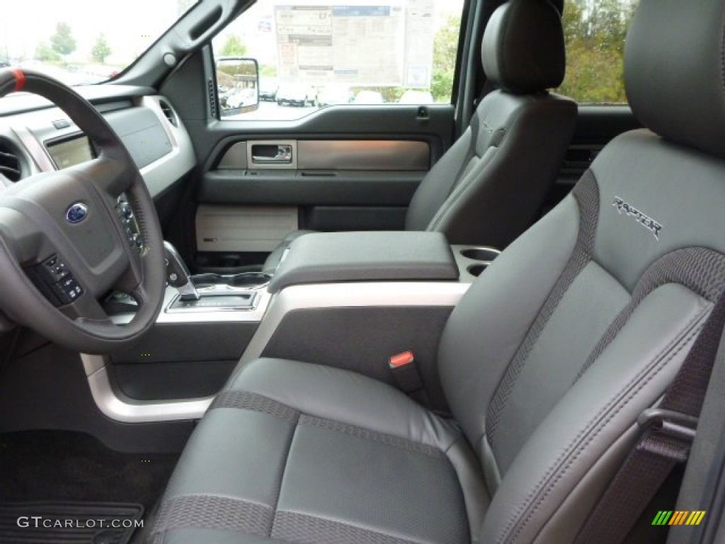Raptor Black Leather/Cloth Interior 2013 Ford F150 SVT Raptor SuperCrew 4x4 Photo #86785819