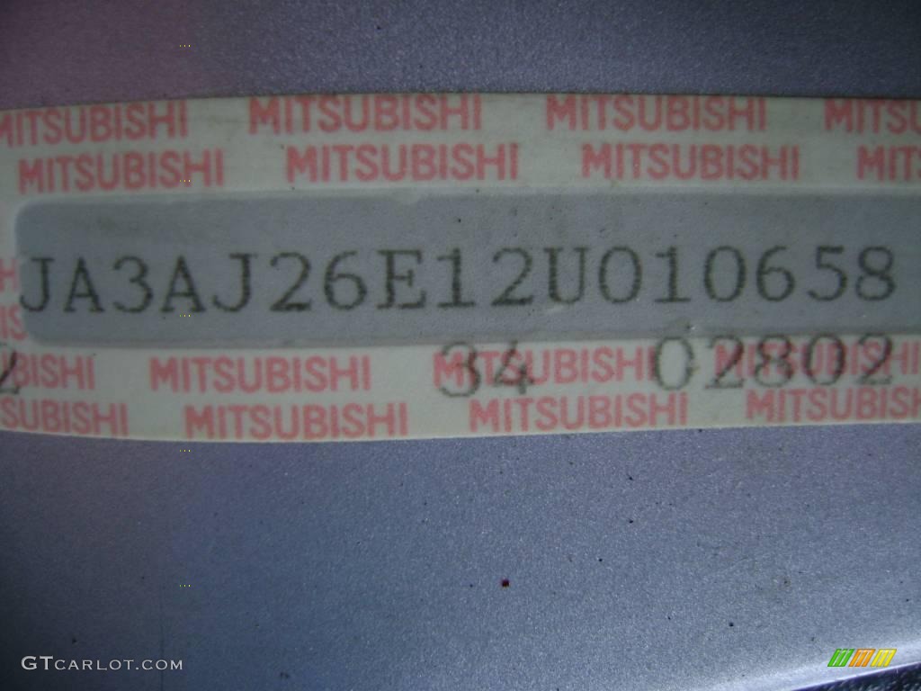2002 Lancer ES - Munich Silver Metallic / Gray photo #15