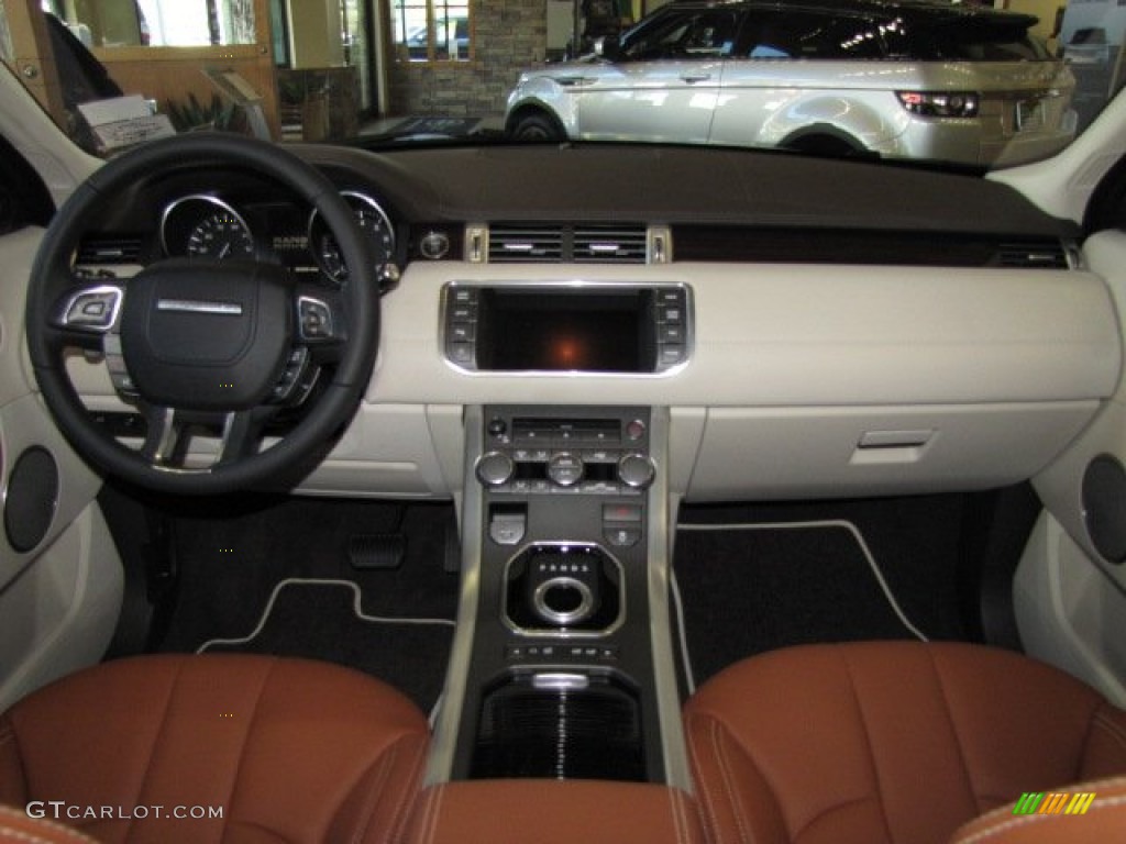 2013 Land Rover Range Rover Evoque Pure Tan/Ivory/Espresso Dashboard Photo #86787198