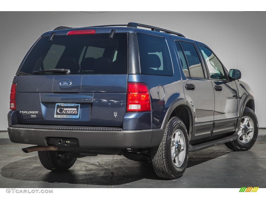 2003 Explorer XLT - Medium Wedgewood Blue Metallic / Graphite Grey photo #14
