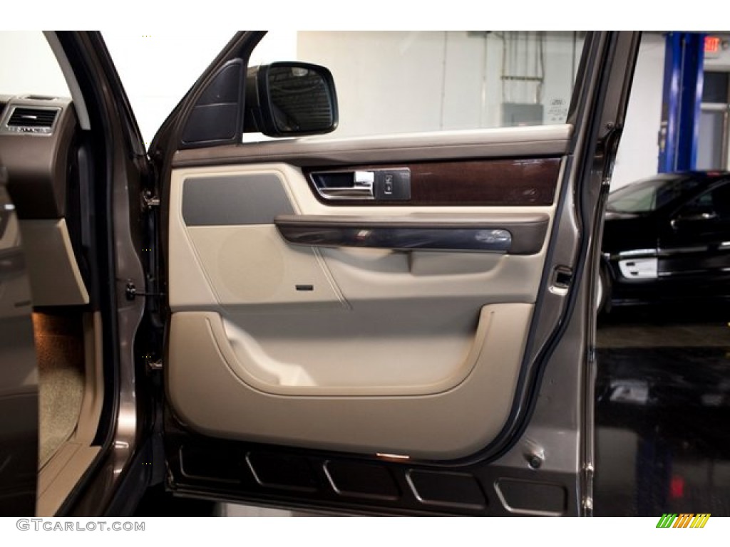 2010 Land Rover Range Rover Sport Supercharged Premium Arabica/Arabica Stitching Door Panel Photo #86788671