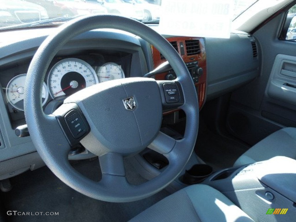 2005 Dodge Dakota SLT Club Cab Medium Slate Gray Steering Wheel Photo #86788995