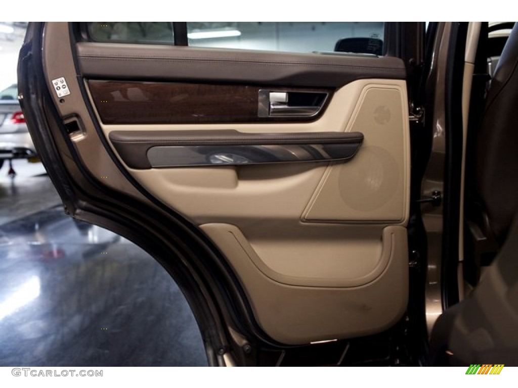 2010 Land Rover Range Rover Sport Supercharged Premium Arabica/Arabica Stitching Door Panel Photo #86789169