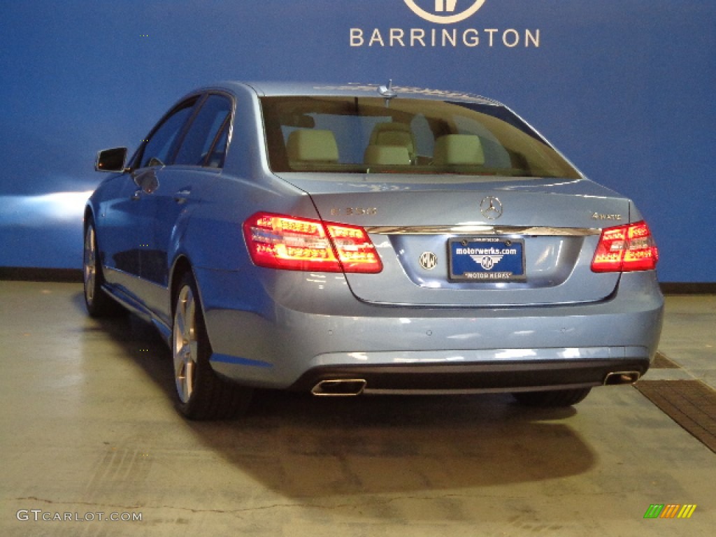 2012 E 350 4Matic Sedan - Quartz Blue Metallic / Ash/Black photo #11