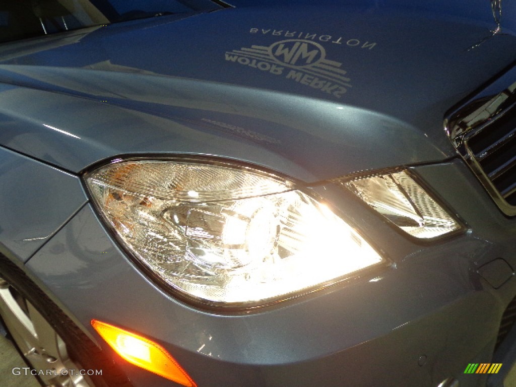 2012 E 350 4Matic Sedan - Quartz Blue Metallic / Ash/Black photo #16