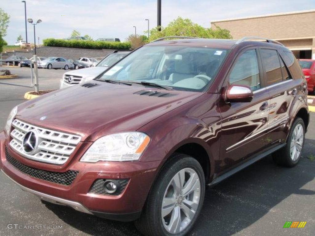 2009 ML 350 4Matic - Barolo Red Metallic / Ash photo #1