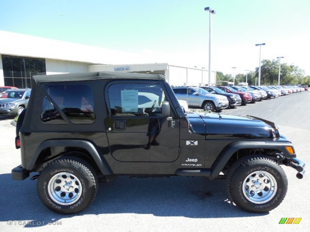 2004 Wrangler X 4x4 - Black / Dark Slate Gray photo #9