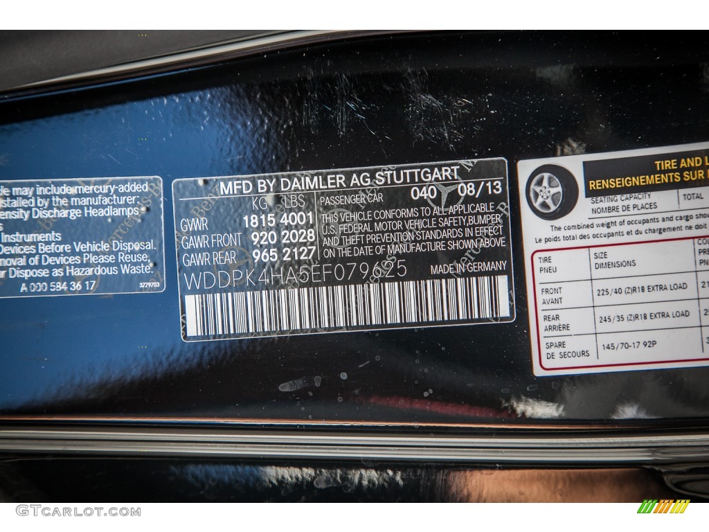2014 SLK 250 Roadster - Black / Black photo #7