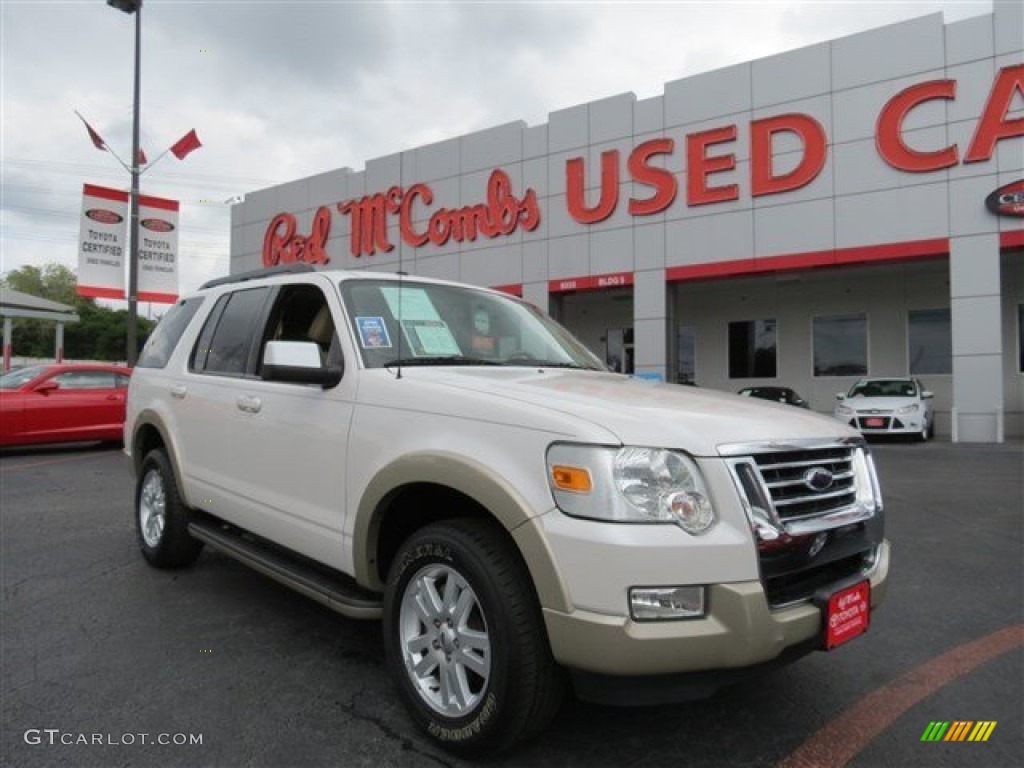 2010 Explorer Eddie Bauer - White Suede / Camel photo #1