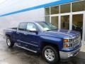 2014 Blue Topaz Metallic Chevrolet Silverado 1500 LTZ Double Cab 4x4  photo #1