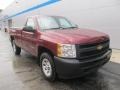 2013 Deep Ruby Metallic Chevrolet Silverado 1500 Work Truck Regular Cab 4x4  photo #12