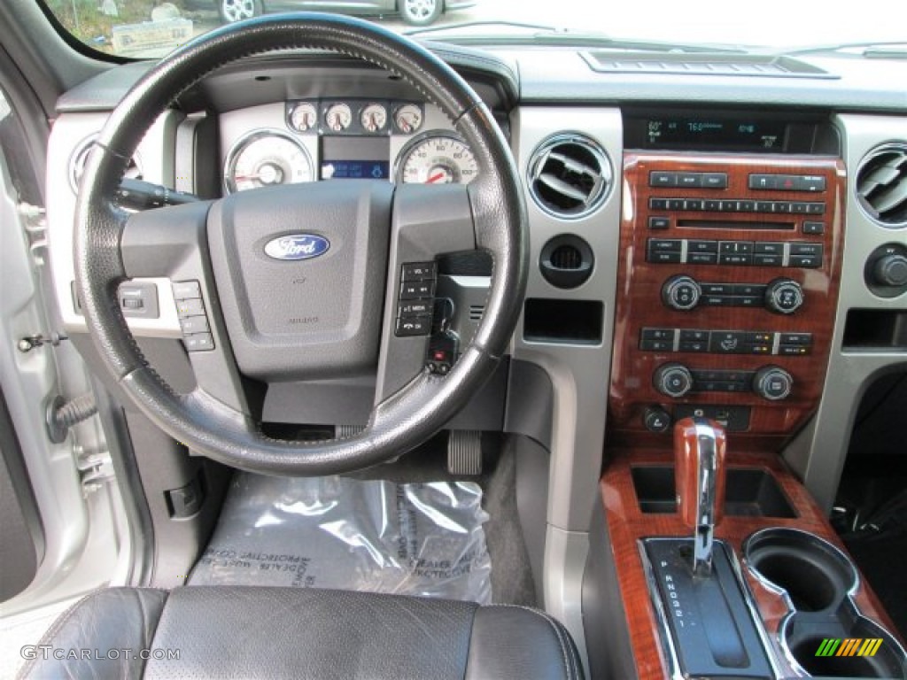 2010 F150 Lariat SuperCrew - Ingot Silver Metallic / Black photo #10